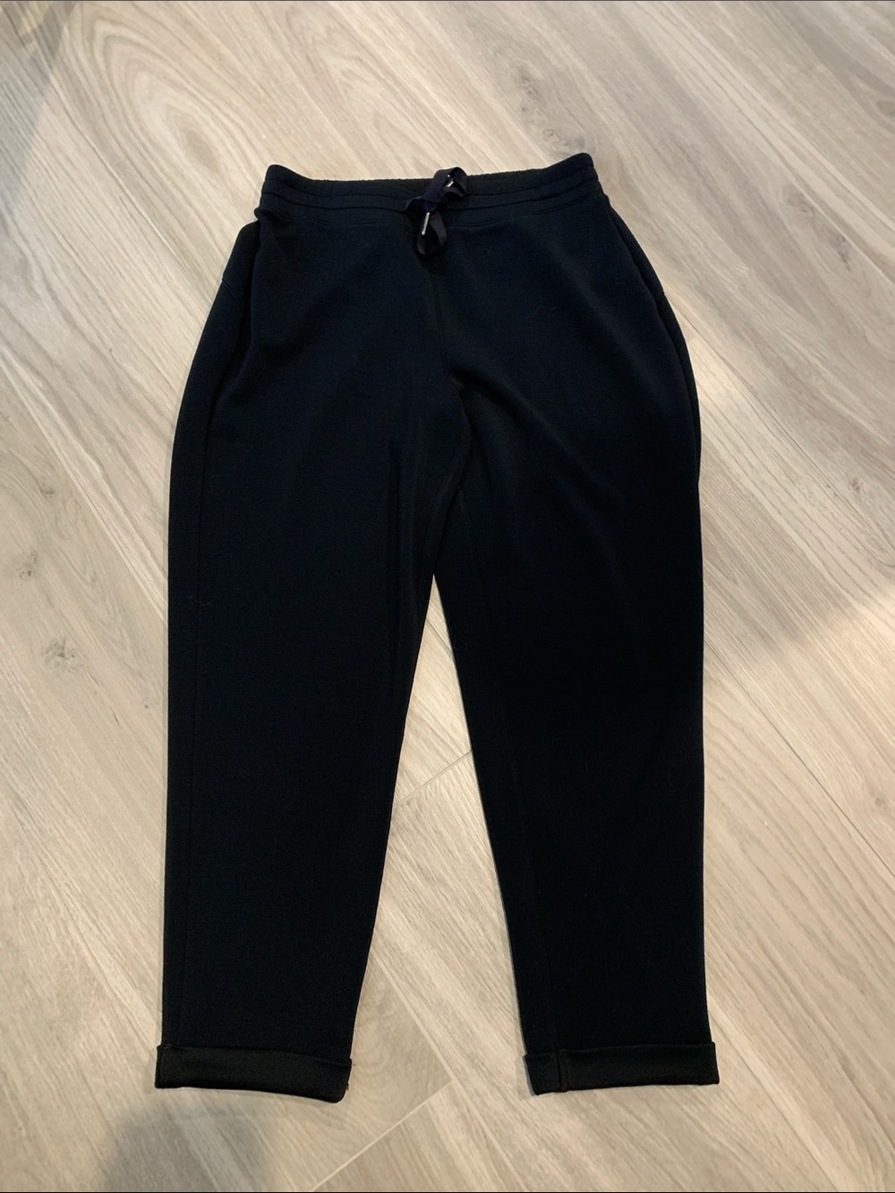 SPANX Black Tapered Lounge Pants with Drawcord